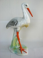 Porcelain large-sized stork 24 cm