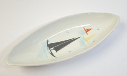 Retro Balaton souvenir, porcelain boat bowl