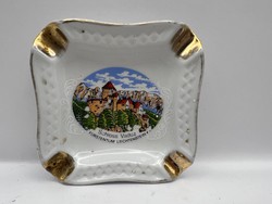 Német porcelán ékszertartó porcelán tál, 9 x 9 cm. 4975