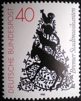 N1120 / Germany 1982 musicians' stamp of the city of Bremen postal clerk