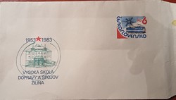 1983-as csehszlovák díjjegyes boríték