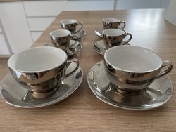 Porcelán kávés és teás csésze + alj