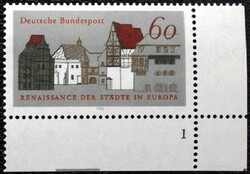 N1084s / Németország 1981 Épületek helyreállítása bélyeg postatiszta ívsarki