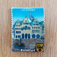 Germany Frankfurt hand-painted refrigerator magnet (7 x 5 cm., thick)