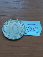 Yugoslavia 10 dinars 1985 copper-nickel xxvi