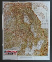 1R072 map of Székelyföld m.Kir. Honvéd cartography 67cm x 83cm