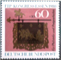N1065 / Germany 1980 fip congress stamp postal clerk