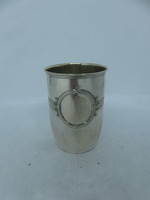 German silver Art Nouveau baptism cup