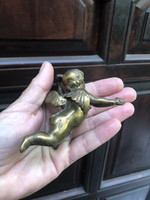 Antique small copper putto/ angel