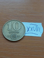 Hungarian People's Republic 10 forints 1987 aluminium-bronze xxviii