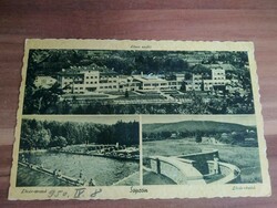 Antik képeslap, Sopron, Lővér-szálló, Lővér strand, Lővér-részlet, Barasits -fotó, 1950-ből