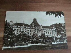 Antique photo postcard, Budapest, Gellért Square with the Gellért Hotel, stamped 1938