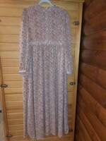 Virágos bő szabású L/XL maxi ruha. Mell:58cm.