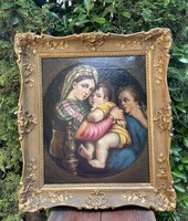 POGÁNY ALADÁR:MADONNA DELLA SEGGIOLA 1926.     80x69cm!!