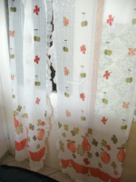Retro fruit pattern sheer curtain