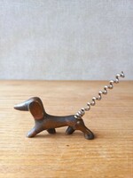 Retro dachshund metal corkscrew. Dog. Metal work