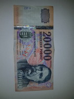 Húszezer 20000 forint bankjegy 1999 hibátlan állapotban