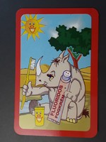 Card calendar 2008 - retro, old pocket calendar with fluoride toothpaste inscription