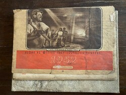 Régi asztali naptár. 1952.