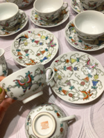 Porcelain tea set with Chinese enamel pattern
