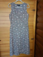 Next overlapping pretty sleeveless gray dress with bird pocket. Brand new l