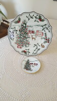 Csodaszép HM Home karácsonyi tányér,kis tálkával