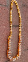 Monumentális borostyán kinézetű nyaklánc - nyakék