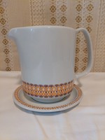 Alföldi liter tea and cocoa jug with terracotta decor, retro