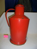 Old enamel jug, water jug, - for folk, peasant decoration