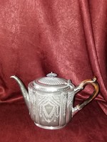 Angol antik Sheffield ezüstözött teáskanna 1800-as évekből!