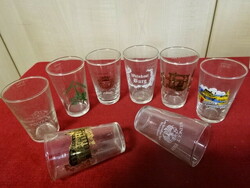 1/16 brandy cup, eight pieces, with different stickers. Jokai.