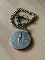 Antique metal pocket watch chain