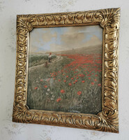 Sensational antique art nouveau painting or mirror frame 75 x 70 cm