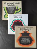 3 db tematikus retro szakácskönyv csomag szép állapotban