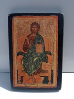 Marked Russian icon on wooden board 2.