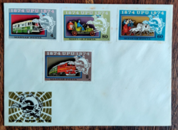 Upu stamps on commemorative envelope (1974), postal clean