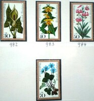 N982-5 / Germany 1978 people's welfare : forest flowers stamp set postal clean