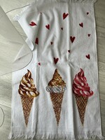 Kitchen hand towel, tea towel - premium quality - ice cream