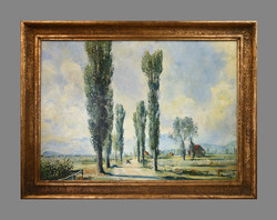 Hungarian painter: spring landscape, xx.No.