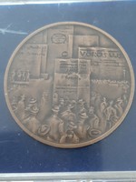 A Magyar Tanácsköztérsaság 60. évfordulója bronz emlékére 1919-1979 érem