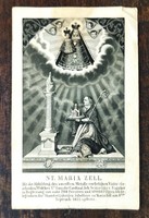 Old image of the farewell pilgrim, prayer sheet maria zell