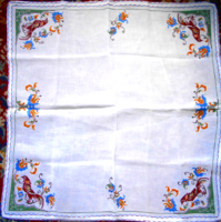 Tablecloth with very small cross-stitch embroidery 64 cm x 64 cm