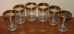Thick-bottomed liqueur glass glass set with gold rim