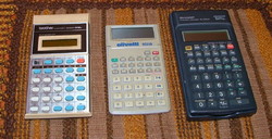 3 db retro számológép