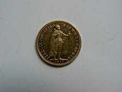 Gold 10 crowns c.1910 (Körmöczbánya) coin (3.38g, 0.900) original!