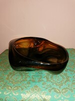 Amorphous molded glass bowl