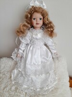 Bride porcelain doll 40 cm