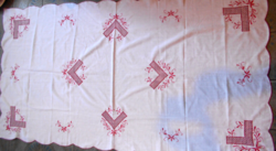 Table runner with openwork embroidery 140 cm x 73 cm