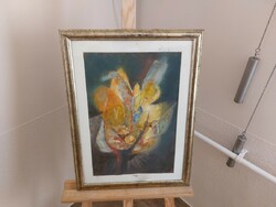 (K) Héder Mária Gabriella festmény 44x58 cm kerettel
