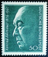 N876 / Germany 1976 Konrad Adenauer stamp postal clerk